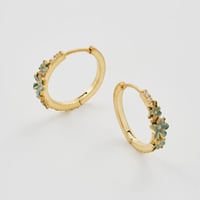 Image 3 of Fable Floral Wreath Hoop Earrings