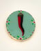 Image of Cornicello Oval Aqua/Red