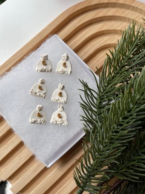 Image of Snowy Moon Beanies Studs