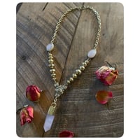Image 1 of The Rose Garden - Handmade Beads Rose Quartz and Solid Brass 