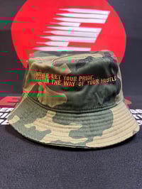 Image 3 of camo “ENTRAPRENEUR” bucket hat