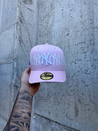 Image 3 of BABY PINK INFINITE NY YANKEES CUSTOM FITTED CAP