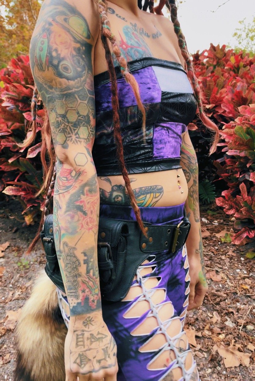 Image of PURPLE HAZE PATCHWORK TUBE TOP