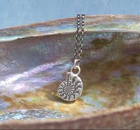 Image 9 of Ammonite Talisman – Handmade Sterling Silver Spiral Necklace, Symbol of Strength & Resilience
