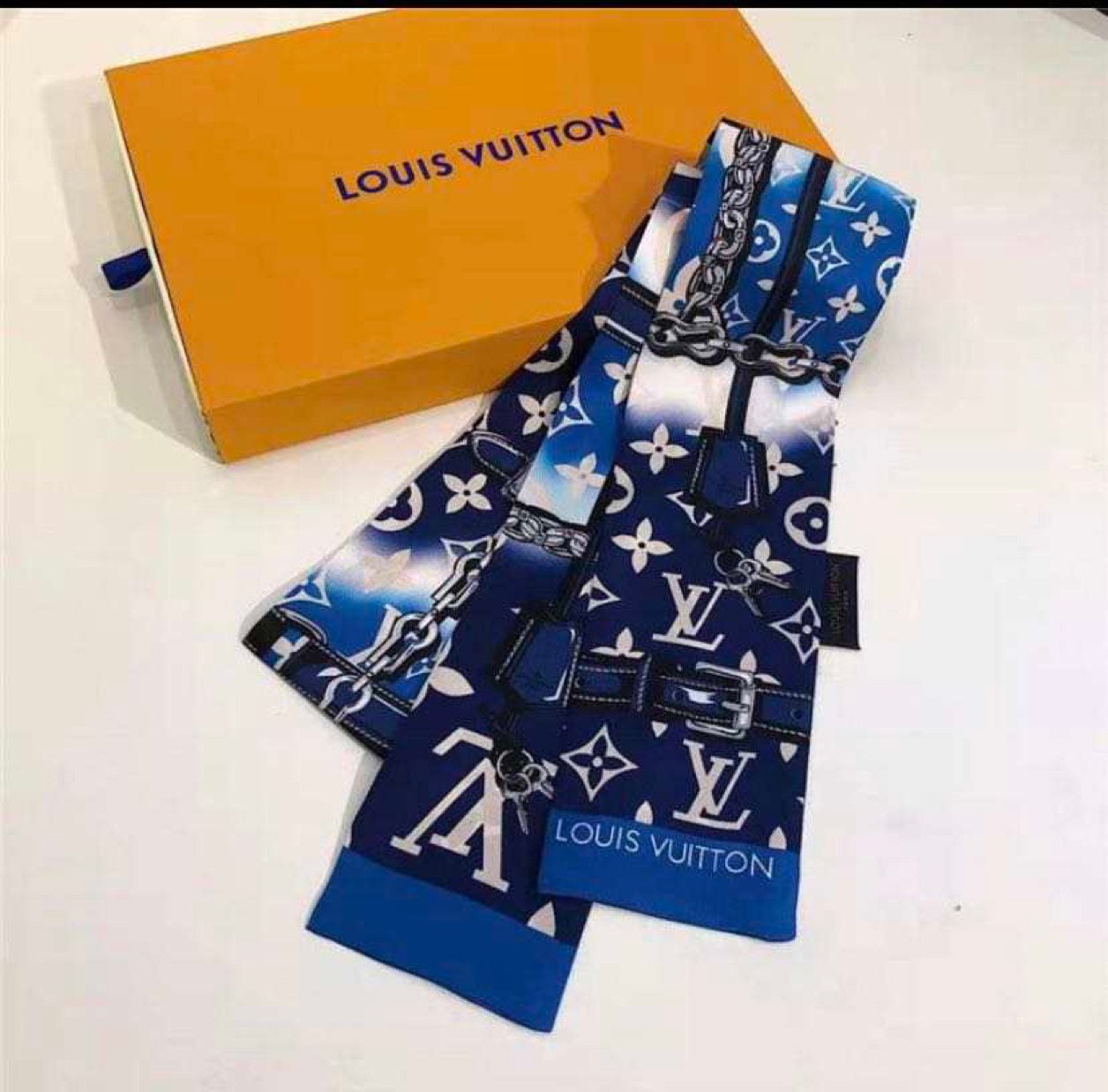 LV BLUE SCARF Inspired Swim