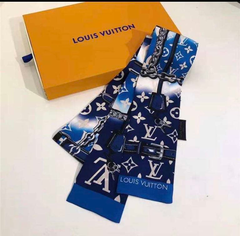 LV BLUE SCARF