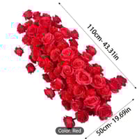 Image 1 of Red Flower runners 110 cm long for rent only 