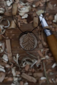 Image 4 of Oak leaf pendant necklace. 
