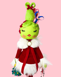 Image 4 of RESERVED FOR ALLISON MEDIUM HOLIDAY ART DOLL 