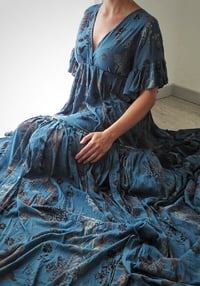 Image 7 of Boho maxi dress for photoshoot | Lorette | size S-M-L | turquoise | photo props