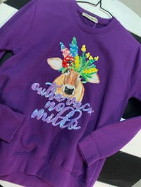 Image 4 of Suadoiro INFANTIL. Vaca bordado a man. Talla 7/8anos. En STOCK