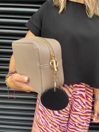 Image 2 of BOX BAG with heart fob  