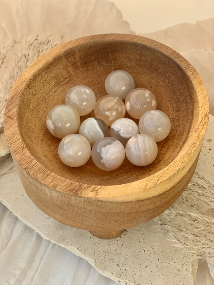 Image of Flower Agate Mini Spheres *intuitively selected*