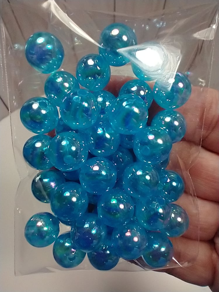 Image of Blue AB Transparent Beads