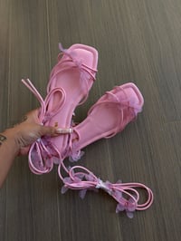 butterfly pink flats (sz 8)