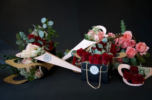 Image of Premade Fresh Cut Purse Bouquets