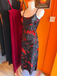 Image 4 of Cherry Blossom Velvet Maxi Dress S