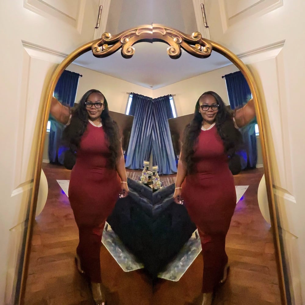 Image of Ringer Basic Maxi Dress (Burgundy)