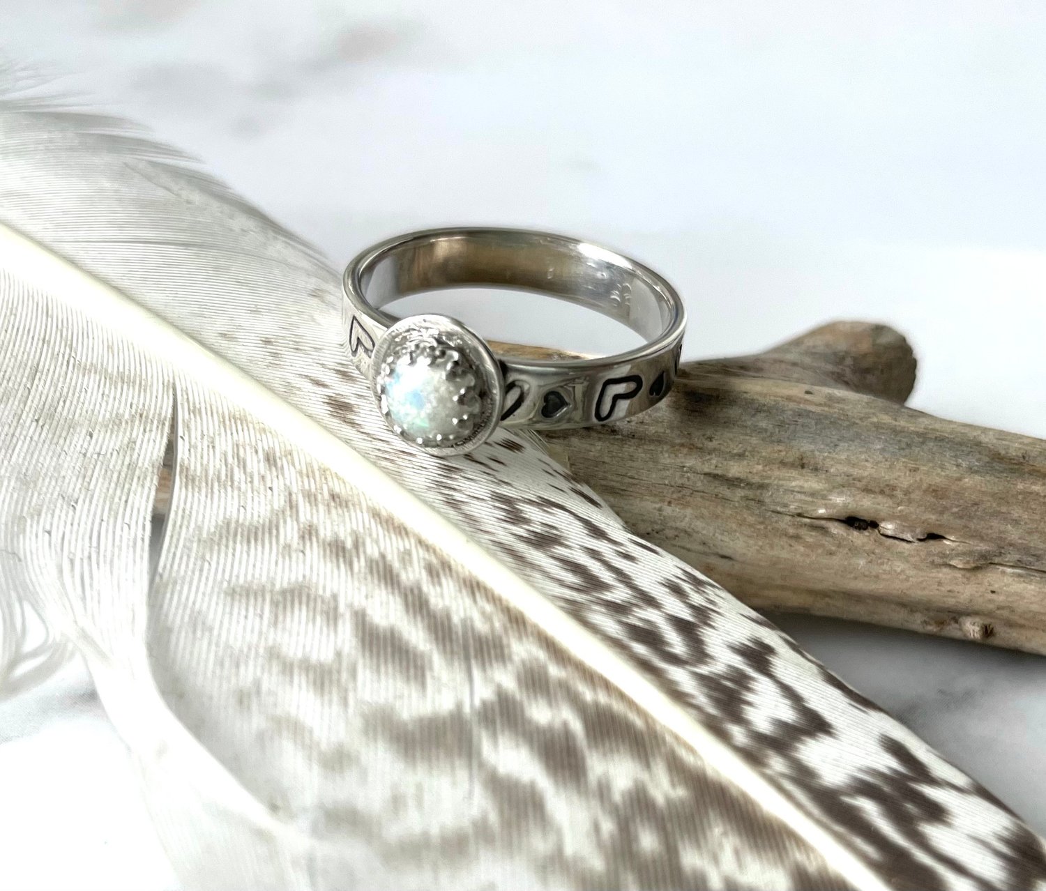 Image of Handmade Sterling Silver Breastmilk Ring 925