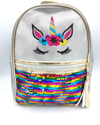 Image 2 of Mini Unicorn Sequin Backpack