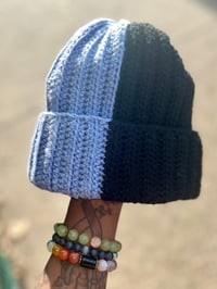 Image 1 of Split Beanie Black/Denim