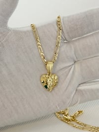 Image 6 of Gold plated Nugget Heart Mary Pendant necklaces for women, Gift for her, necklaces for women
