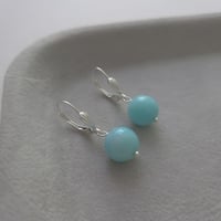 Image 3 of Boucles d'oreilles argent amazonite