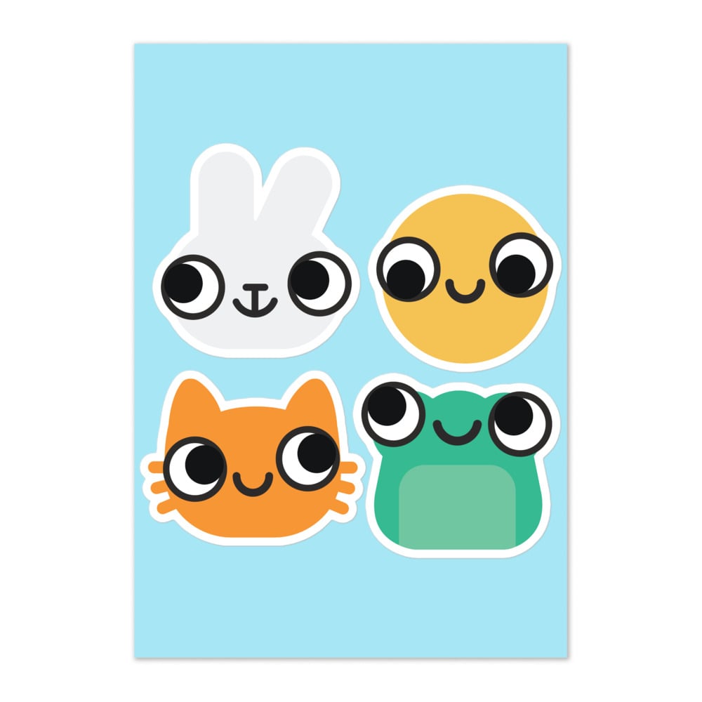 Image of Googly emoji stickers