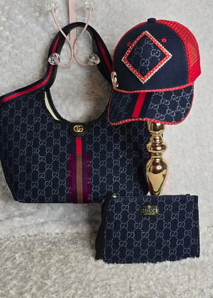 Image of Dark denim Gorg girl Shoulder bag/ Matching hat