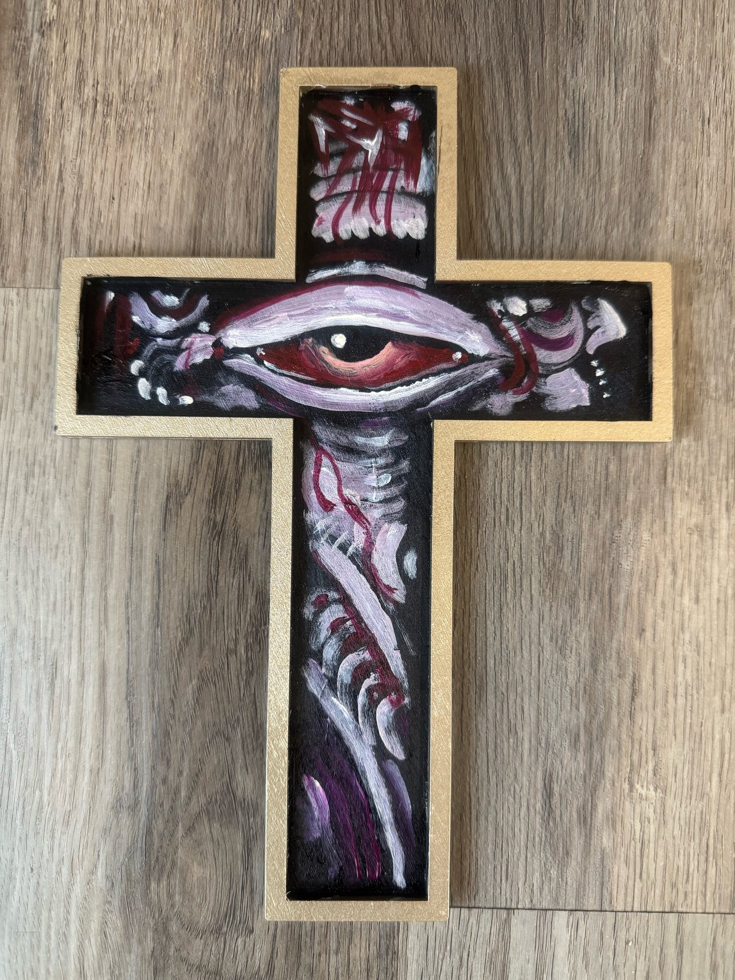 Image of Original Tim Lehi "Crucifix Machine" Painting