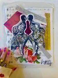 Image 1 of “Kissing Twins” Laminated Collage