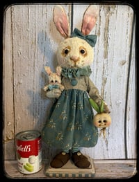 Image 4 of Bess the Bunny Rabbit Folk Art creation