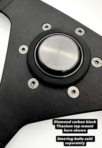 Image 1 of Titanium Diamond Carbon Black Horn Button