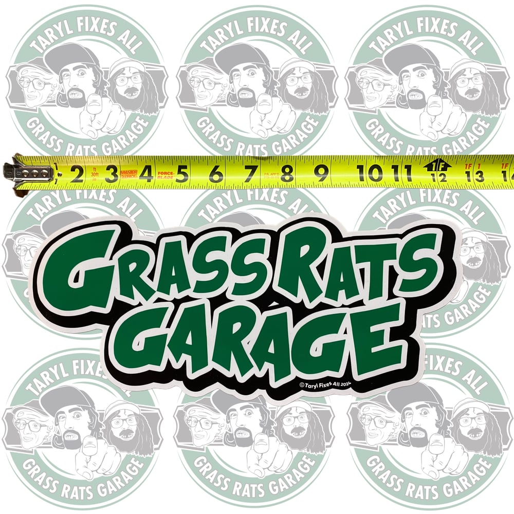 NEW GIANT Grass Rats Garage Stickers