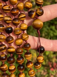 Image 6 of Yellow Tiger's Eye Mala, Yellow Tiger's Eye 108 Beads Japa Mala, Yellow Tiger Eye Gemstone Necklace