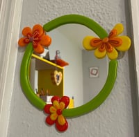Image 5 of Fused glass flower mirrors
