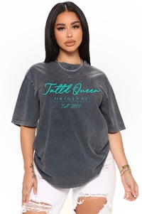 TATTD QUEEN ORIGINAL Tee!! Charcoal&Teal 🩵