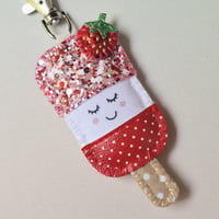 Image 2 of Strawberry Beret Keyring or Hanging Decoration