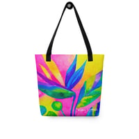 Image 1 of Neon Bird of Paradise Tote bag