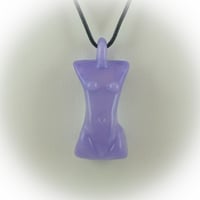 Image 3 of Deco Girl Pendant in Purple Satin