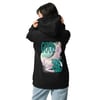 Unisex eco raglan hoodie - FOX W/ GOOD VIBES (BACK)