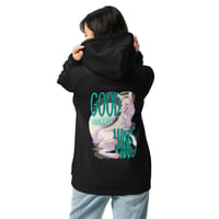 Image 1 of Unisex eco raglan hoodie - FOX W/ GOOD VIBES (BACK)