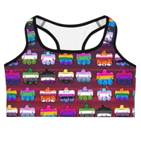 Image 1 of Purple Pride Flags Sports bra 
