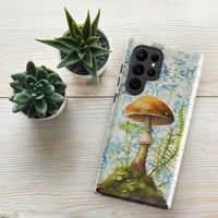 Image 5 of Gorgeous Blue Filigree and Orange Mushroom Fungus Tough case for Samsung®