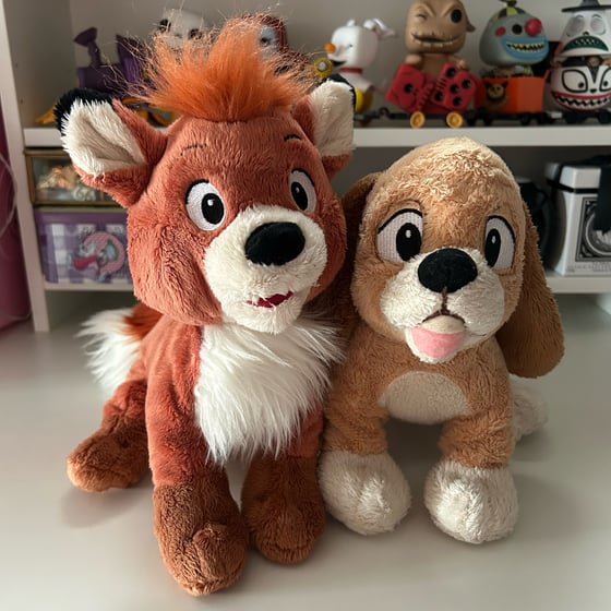 Image of Lot 2 peluches disney rox et rouky