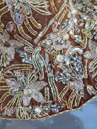 Image 4 of Dolly cowboy hat - recycled sari fabric Brown