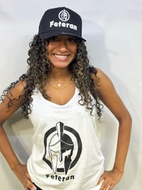 Image 2 of Black/white Feteran 5 panel A frame hat 