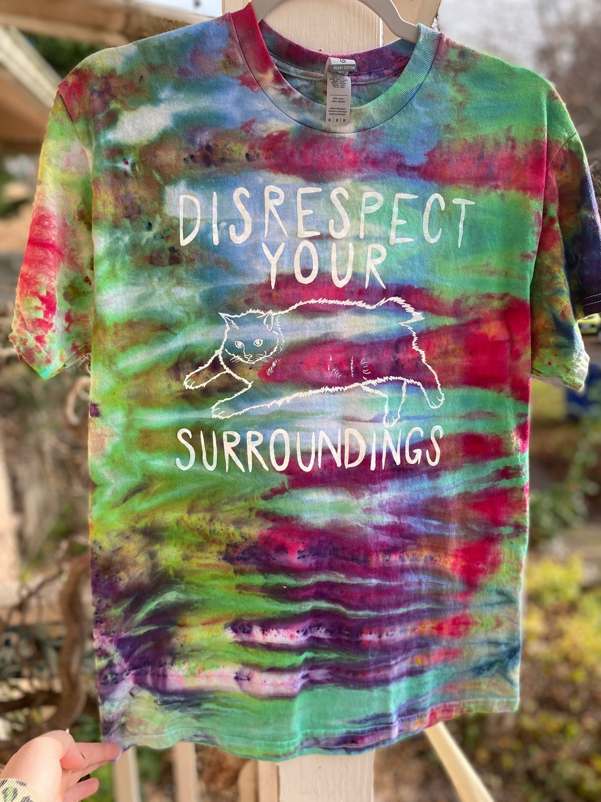 Image of MEDIUM Disrespect Your Surroundings Tie Dye Shirt 4