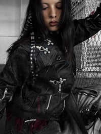 Image 5 of AW25 ‘Roztrhané’ Black Bomber Jacket 