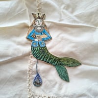 Image 1 of Aurelia the Mermaid and her Cat Wall Plaque 